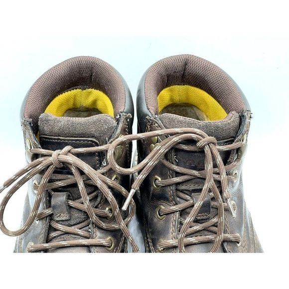 Caterpillar  Brown Leather Steel Safety Toe Work Boots Men's Size 8.5 M - Picture 7 of 15